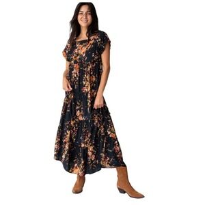 NATURAL LIFE | Dresses | Natural Life Size Xs Berkley Maxi Dress Floral  Tiered Boho Cottagecore Prairie | Poshmark